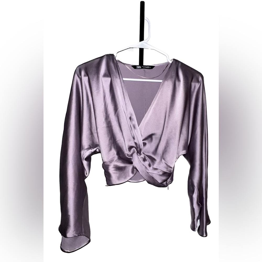 Zara Purple Knot Top
